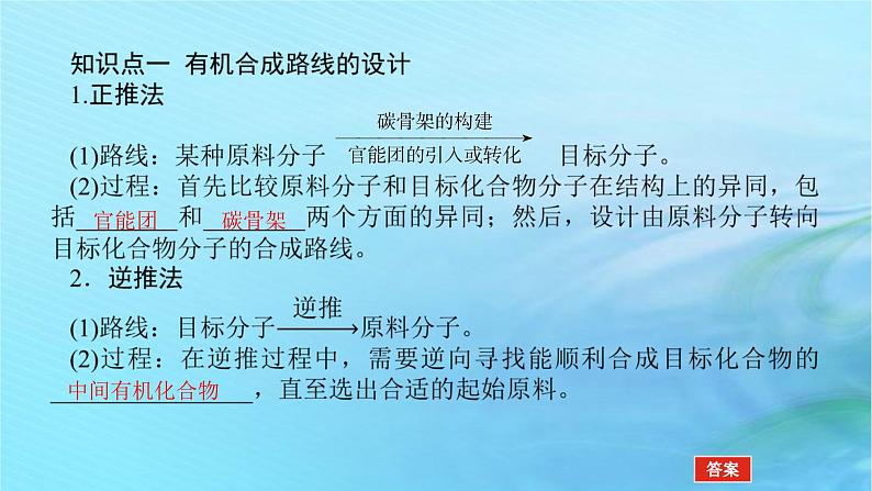 新教材2023版高中化学第3章有机合成及其应用合成高分子化合物第1节有机化合物的合成第2课时有机合成路线的设计有机合成的应用课件鲁科版选择性必修3第6页