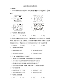 化学必修 第一册第一章 物质及其变化第二节 离子反应课堂检测