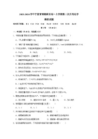 2023-2024学年宁夏青青铜峡市高一上册第二次月考化学测试卷（附答案）