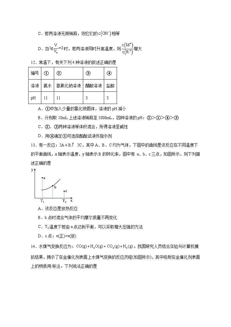 2023-2024学年黑龙江省哈尔滨市高二上册期中考试化学测试卷（附答案）03