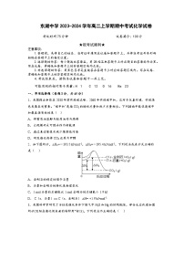 湖北省武汉市东湖中学2023-2024学年高二上学期期中考试化学试题（含答案）