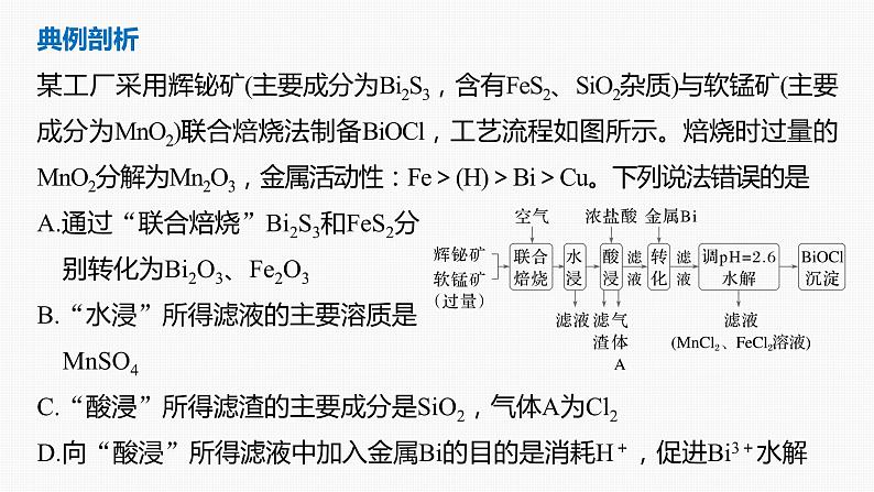 专题三 元素及其化合物 选择题专攻 4.无机化工微流程分析课件-2024年高考化学二轮复习第5页