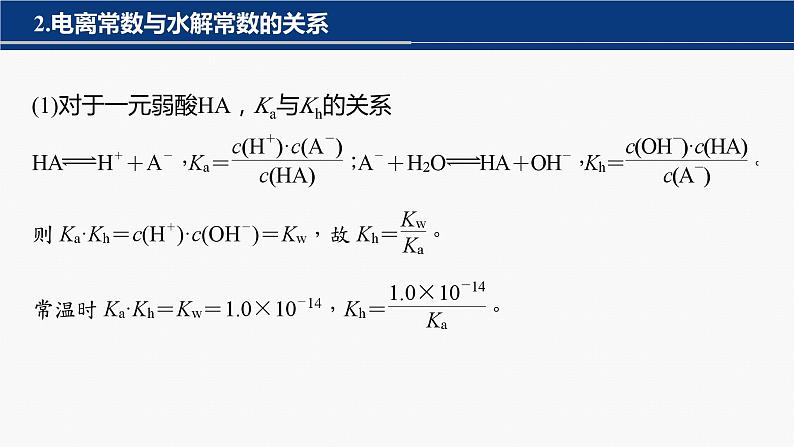 专题六　主观题突破　1.电离常数、水解常数、溶度积常数的综合应用 课件-2024年高考化学二轮复习04