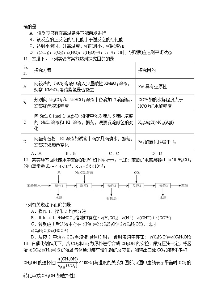 江苏省南京市南航苏州附中2023-2024学年高三上学期1月适应性测试化学试题（含答案）03