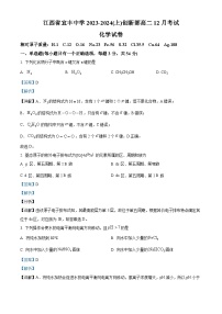 江西省宜春市宜丰中学2023-2024学年高二上学期12月月考化学试题（Word版附解析）