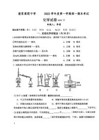 上海市澄衷高级中学2023-2024学年高一上学期期末考试+化学试卷++