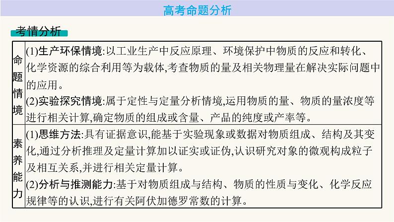 高考化学二轮复习专题2化学计量及其应用课件第2页