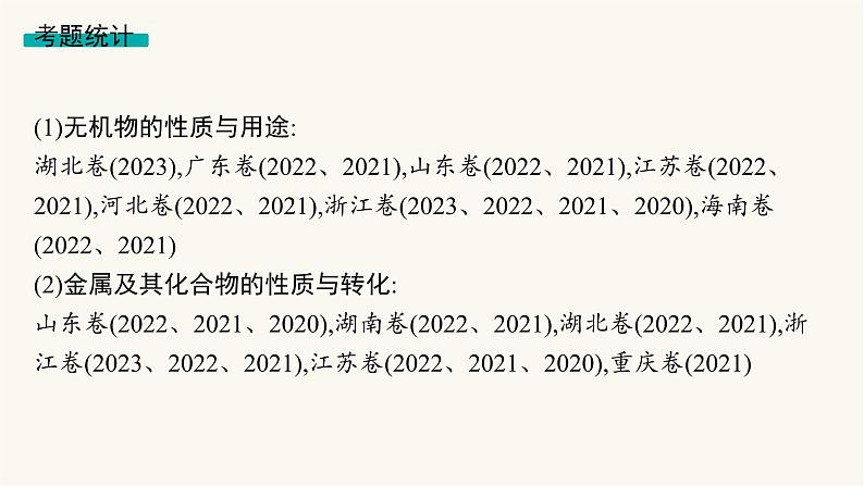 高考化学二轮复习专题4元素及其化合物课件04