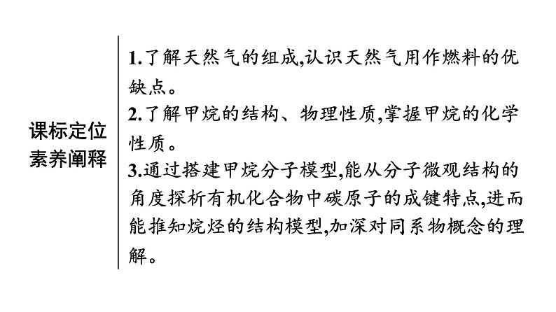 苏教版高中化学必修第二册专题8有机化合物的获得与应用第1单元第1课时天然气的利用甲烷课件03