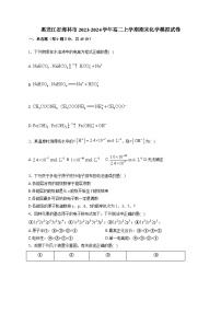 黑龙江省海林市2023-2024学年高二上册期末化学检测试卷（附答案）