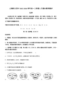 云南师范大学附属中学2023-2024学年高一上学期1月期末教学测评化学试题含答案