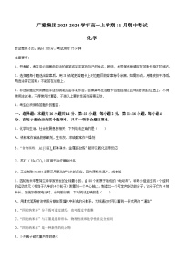 广东省广州市广雅集团2023-2024学年高一上学期11月期中考试化学试题含答案