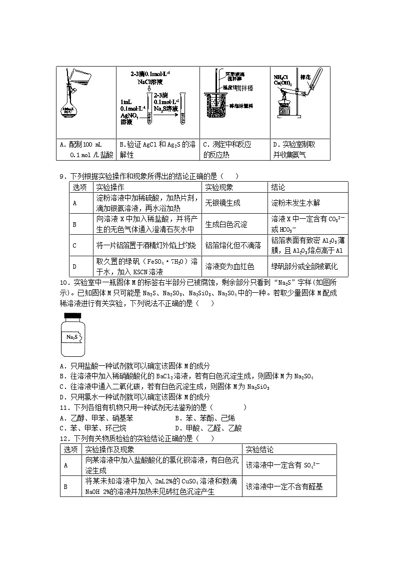 2022年高三化学寒假素质提升测试：07物质的检验与鉴别 Word版含答案第2页