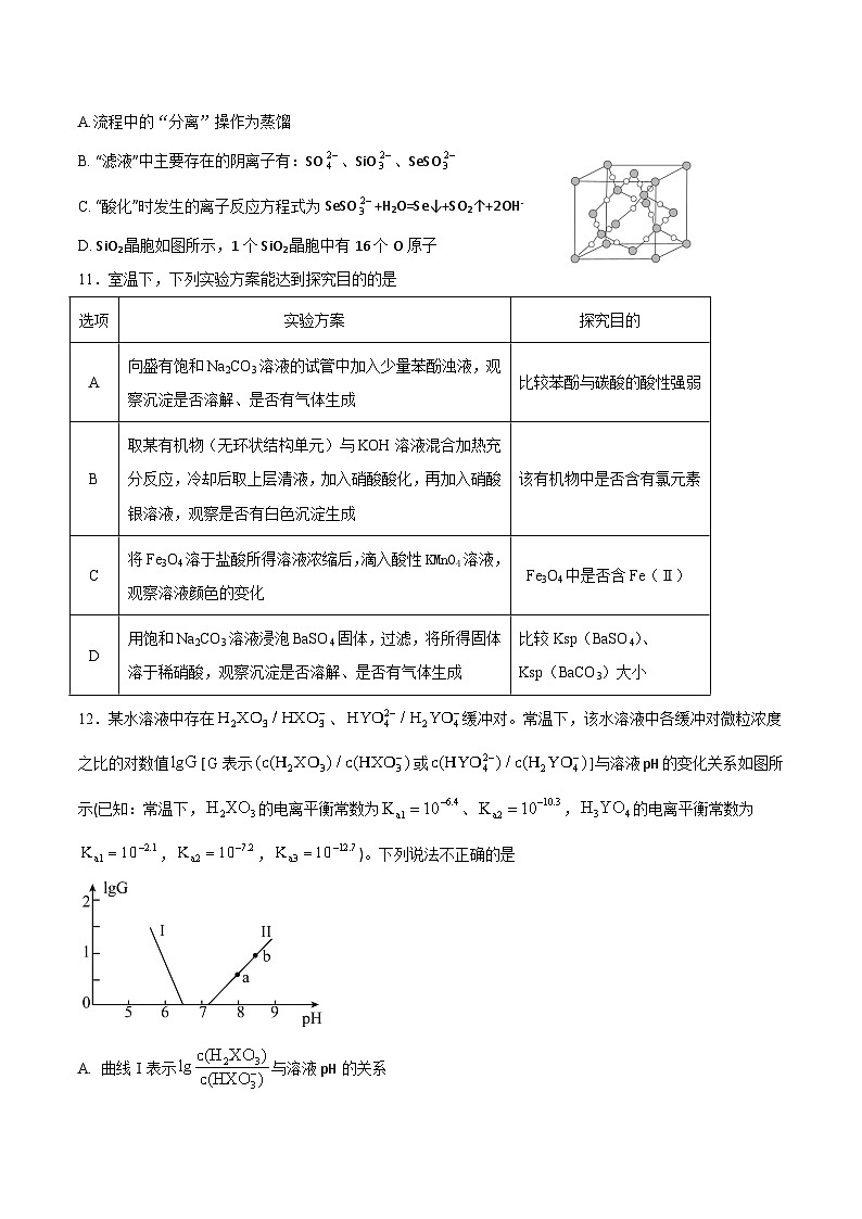 2024扬州中学高三上学期1月月考试题化学含答案03