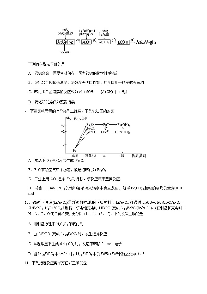 江苏省南京市六校联合体2023-2024学年高一上学期12月联合调研化学试卷含答案第3页