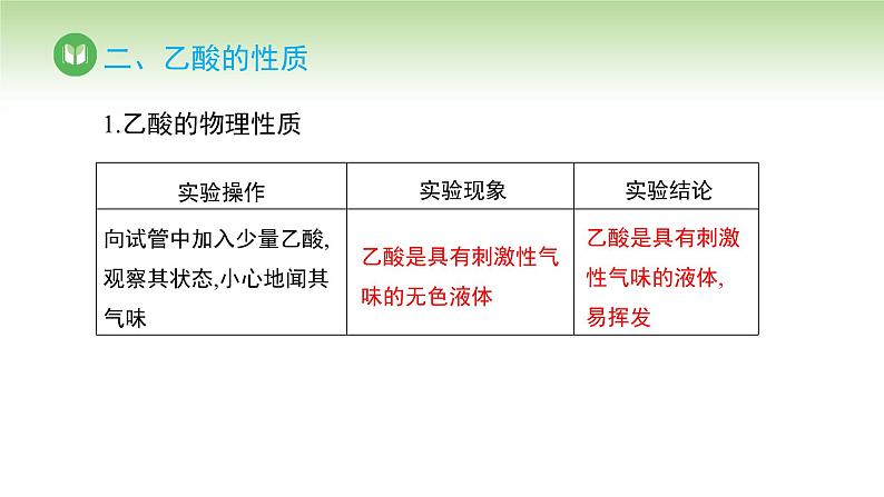 人教版高中化学必修二课件 第7章 实验活动9 乙醇、乙酸的主要性质（课件）07