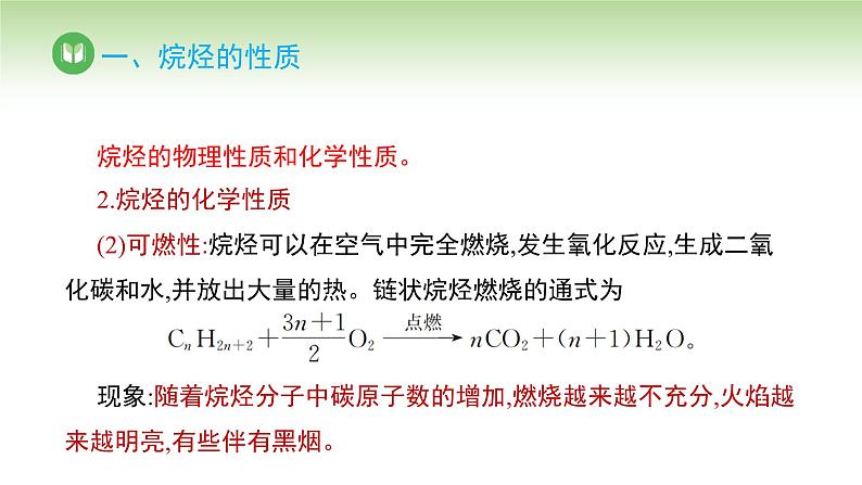 人教版高中化学必修二课件 第七章 第一节 第二课时 烷烃的性质（课件）06