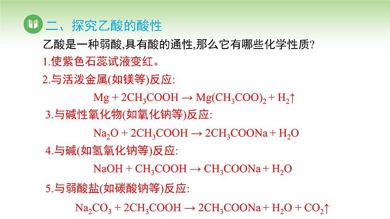 人教版高中化学必修二课件 第七章 第三节 第二课时 乙酸（课件）第7页