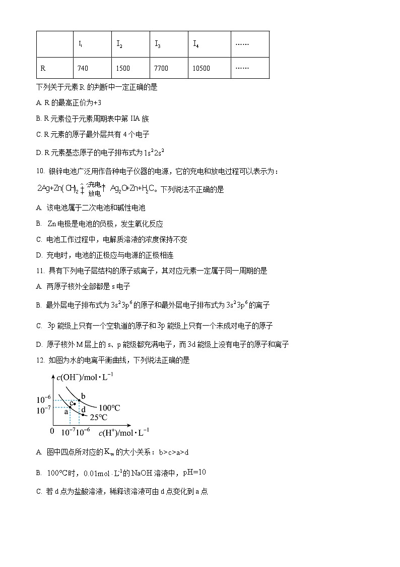 2024省哈尔滨六校高二上学期1月期末联考试题化学含解析第3页