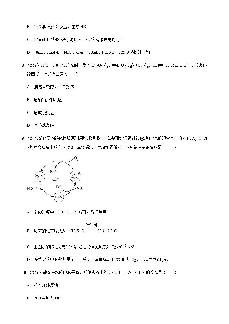 2023-2024学年上海市青浦高中高二（上）期末化学模拟试卷含答案03