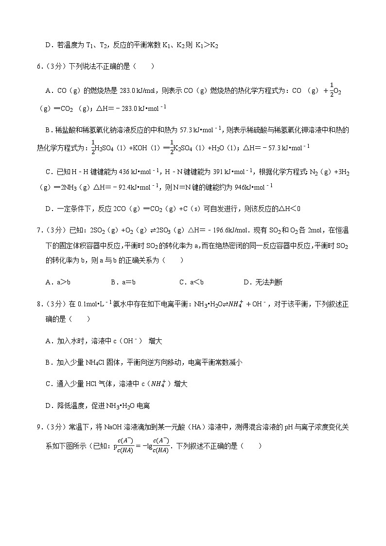 2023-2024学年安徽省滁州市定远县育才学校高二（上）期末化学模拟试卷含答案03