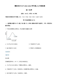 四川省攀枝花市第七高级中学校2023-2024学年高二上学期期中考试化学试题含答案