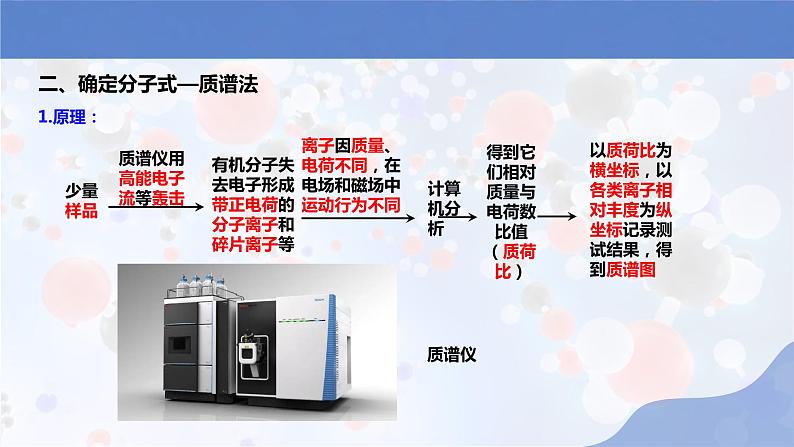 新人教版高中化学选择性必修二第一章第二节第2课时 《有机物分子式和分子结构的确定》课件07