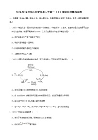 山西省太原市第五中学2023-2024学年高三上学期期末化学模拟试卷含答案