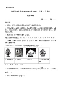 河北省沧州市省级联考2023-2024学年高三上学期12月月考化学试题含答案