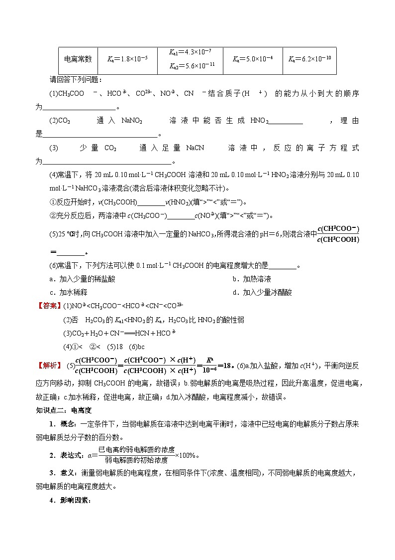 3.1 电离平衡（第2课时 电离平衡常数）-高二化学同步备课导与练（人教版选择性必修1）03