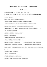 山东省青岛市第三中学2023-2024学年高二上学期期中考试化学试卷含答案