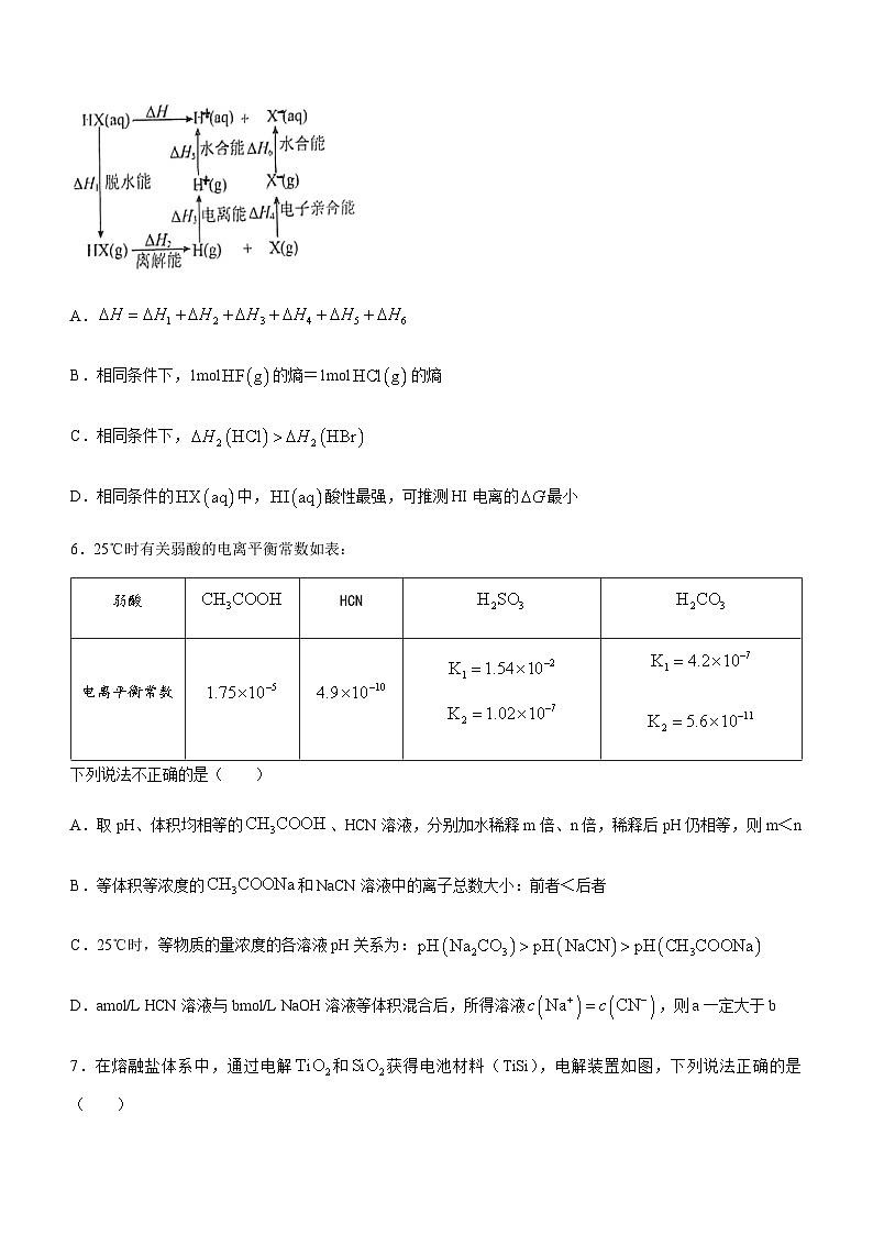 山东省青岛市第五十八中学2023-2024学年高二上学期期中考试化学试卷含答案第3页
