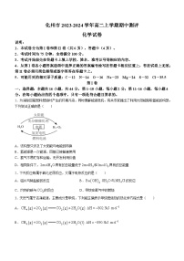 广东省茂名市化州市第一中学2023-2024学年高二上学期期中测评化学试题含答案