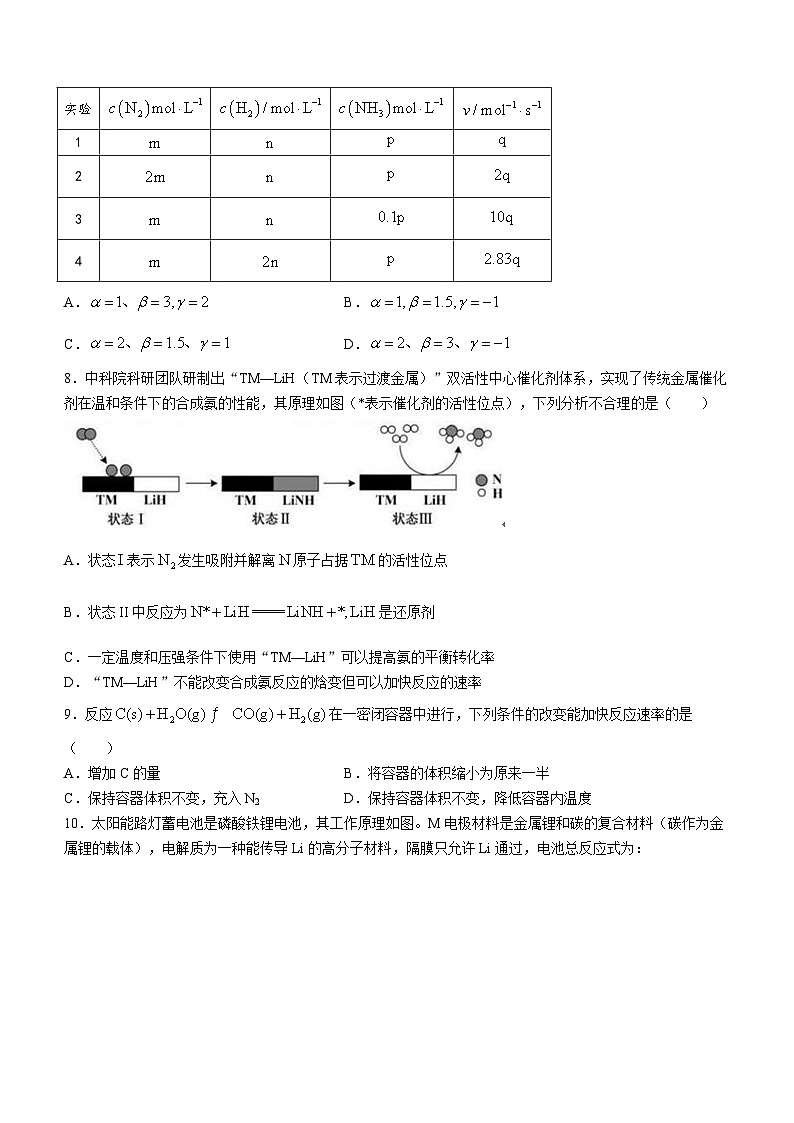江苏省南通市如东县2023-2024学年高二上学期期中学情检测化学试题含答案03