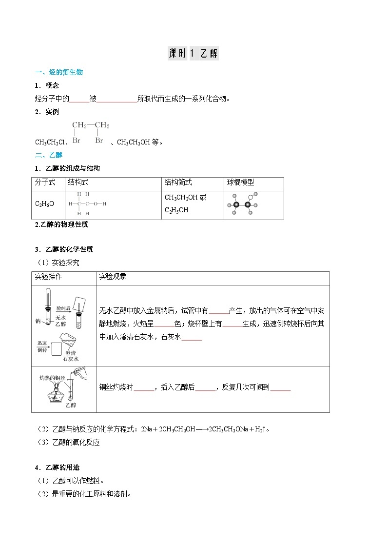 【寒假作业】（人教版2019）高中化学 高一寒假巩固提升训练 第08讲 乙醇与乙酸-练习.zip02