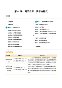 第05讲 离子反应 离子方程式（讲义）-备战2024年高考化学一轮复习精品课件+讲义+练习（新教材新高考）