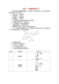 新教材2024高考化学二轮专题复习考前抢分专练11选择题提速练四