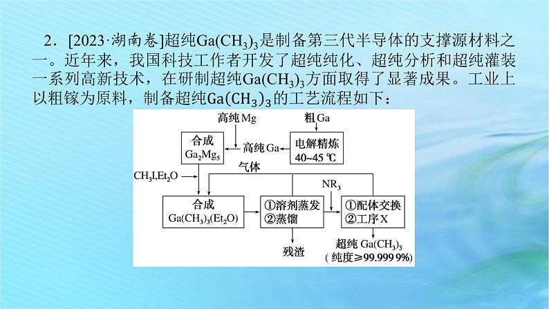 新教材2024高考化学二轮专题复习专题11化学工艺流程课件08