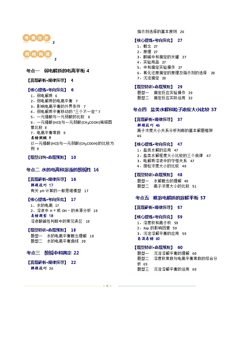 专题08+水溶液中的离子反应与平衡(讲义)-2024年高考化学二轮复习讲练测（新教材新高考）02