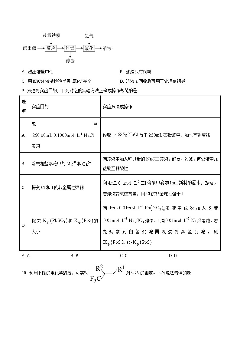 广西联考2024届高三新高考适应性测试化学试卷（含答案）03