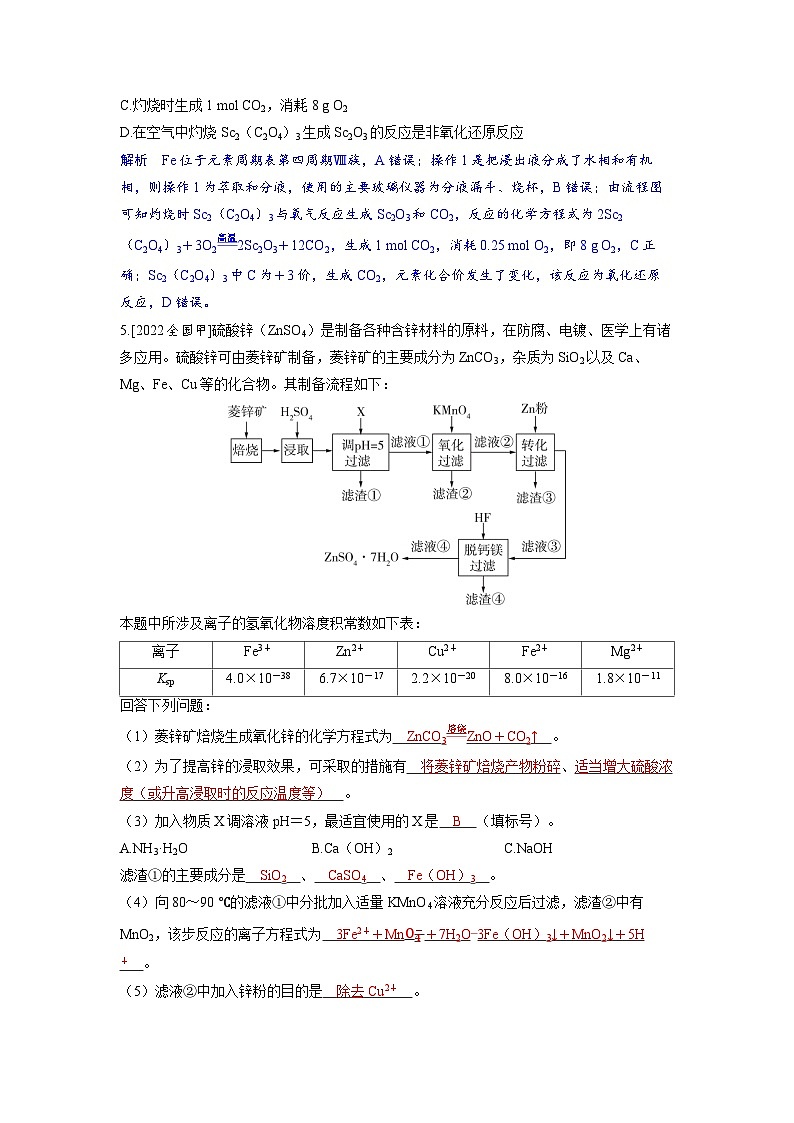 备考2024届高考化学一轮复习分层练习第三章金属及其化合物第6讲无机化工工艺流程题第3页
