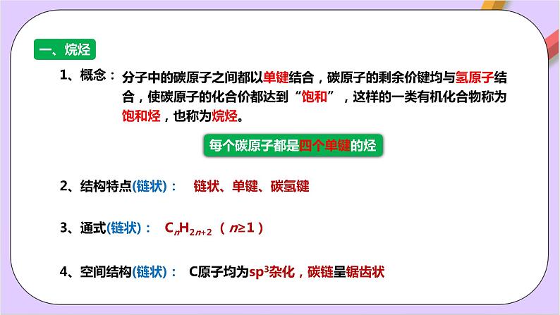 人教版高中化学选修三2.1.1《 烷烃的结构与性质》课件第8页