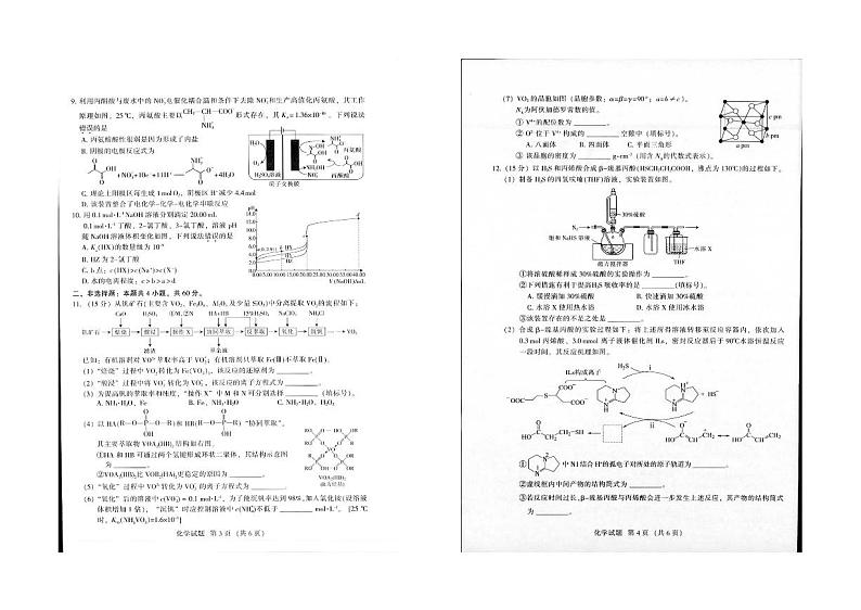 2024届福建龙岩高三上学期期末考试化学试题+答案02