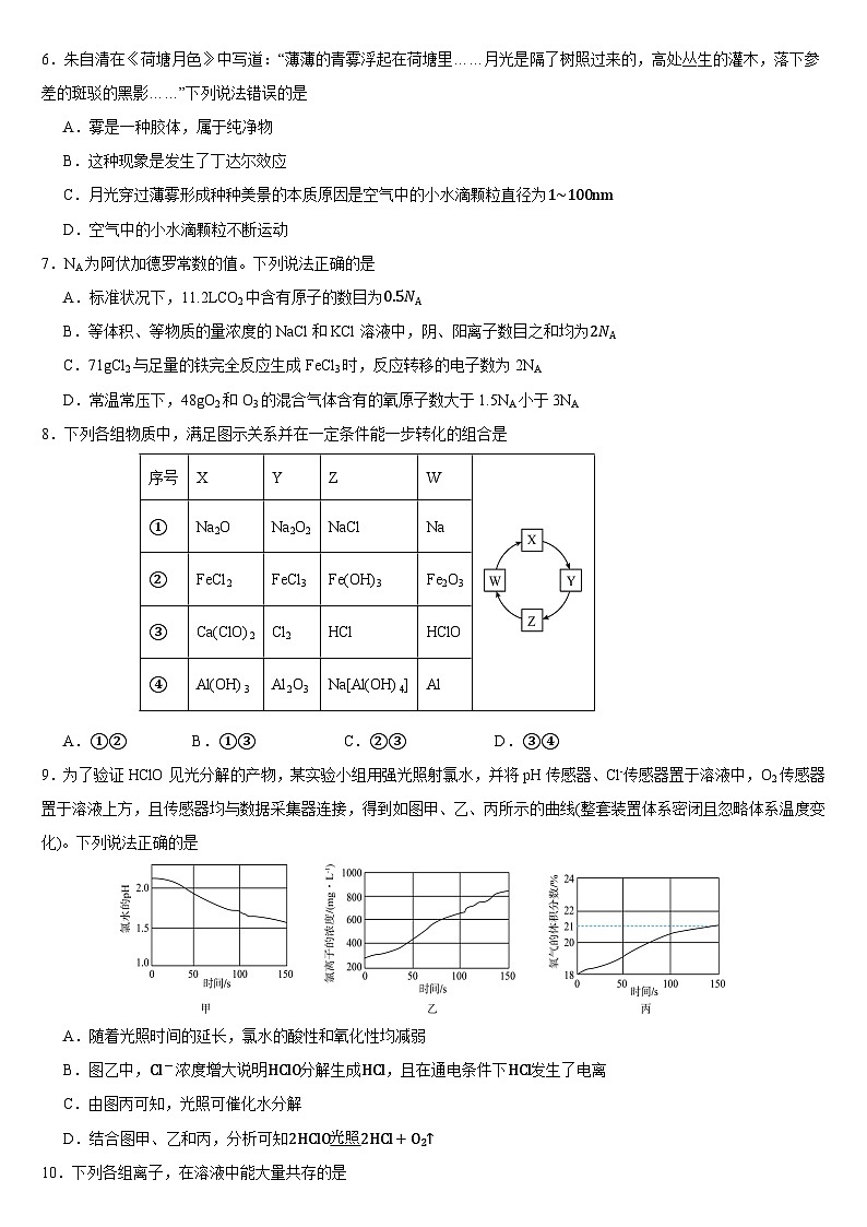 福建省福州市九师教学联盟2023-2024学年高一上学期期末学业联考化学试题（Word版附解析）02