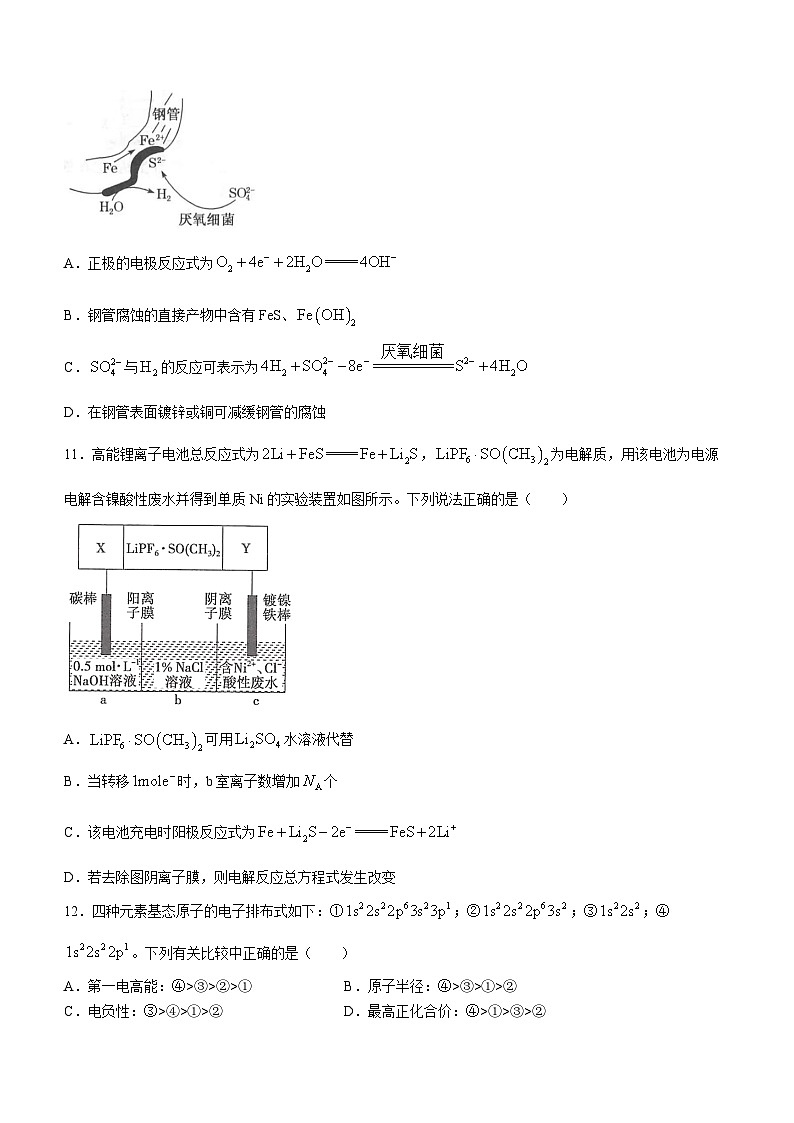 01，湖南省岳阳县第一中学2023-2024学年高二上学期1月期末化学试题(无答案)第3页