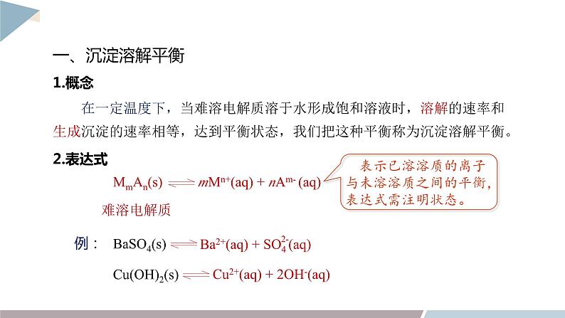 3.3 课时1 沉淀溶解平衡与溶度积  课件 高二化学鲁科版（2019）选择性必修106