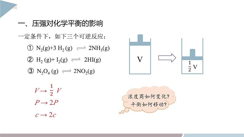 2.2 课时4 压强对化学平衡的影响 平衡移动原理  课件 高二化学鲁科版（2019）选择性必修105