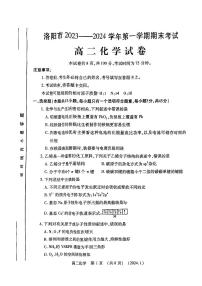 河南省洛阳市2023-2024学年高二上学期期末化学试卷