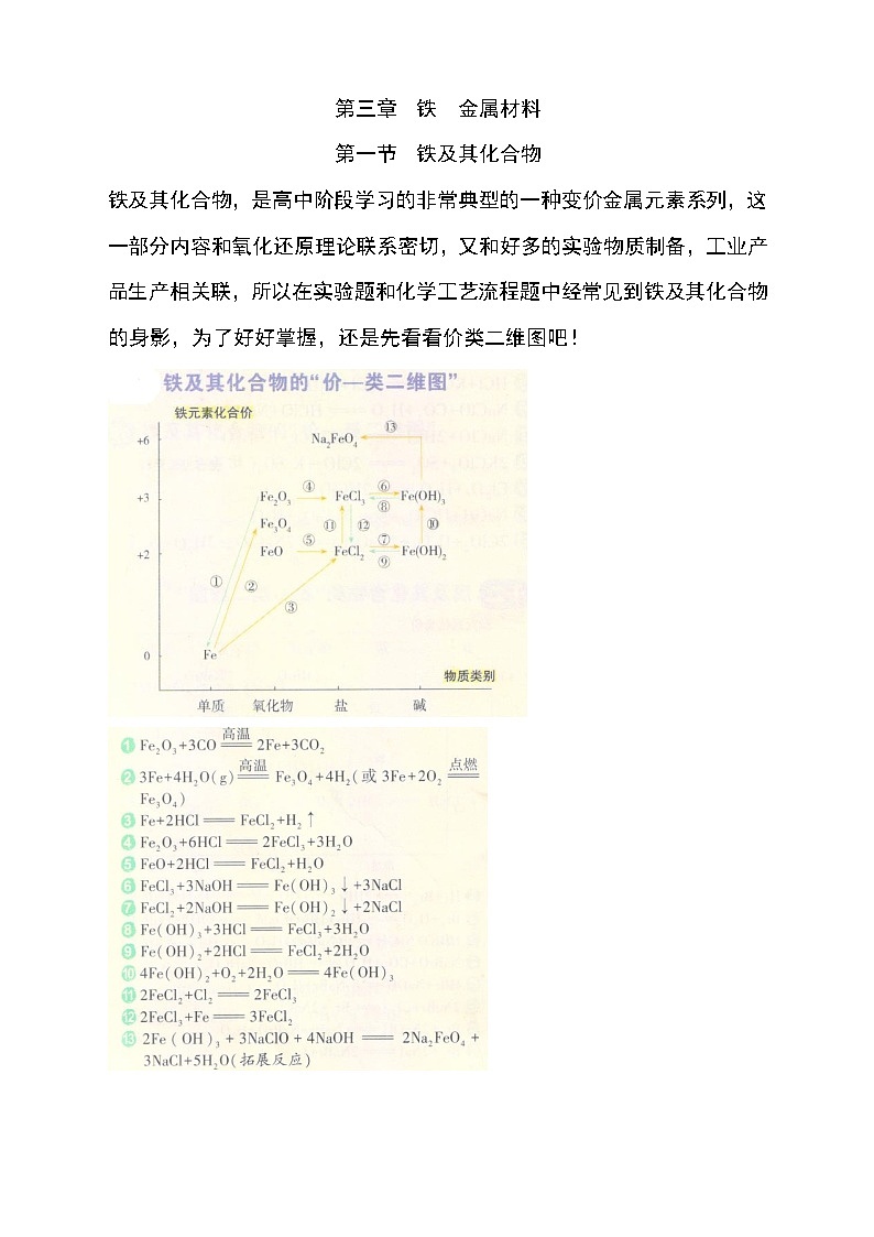 （人教版2019必修第一册）高一化学期末复习 第三章第一节 铁及其化合物（原卷版+解析）第2页