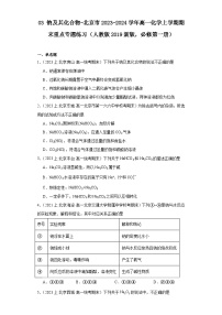 03钠及其化合物-北京市2023-2024学年高一化学上学期期末重点专题练习（人教版2019新版，必修第一册），